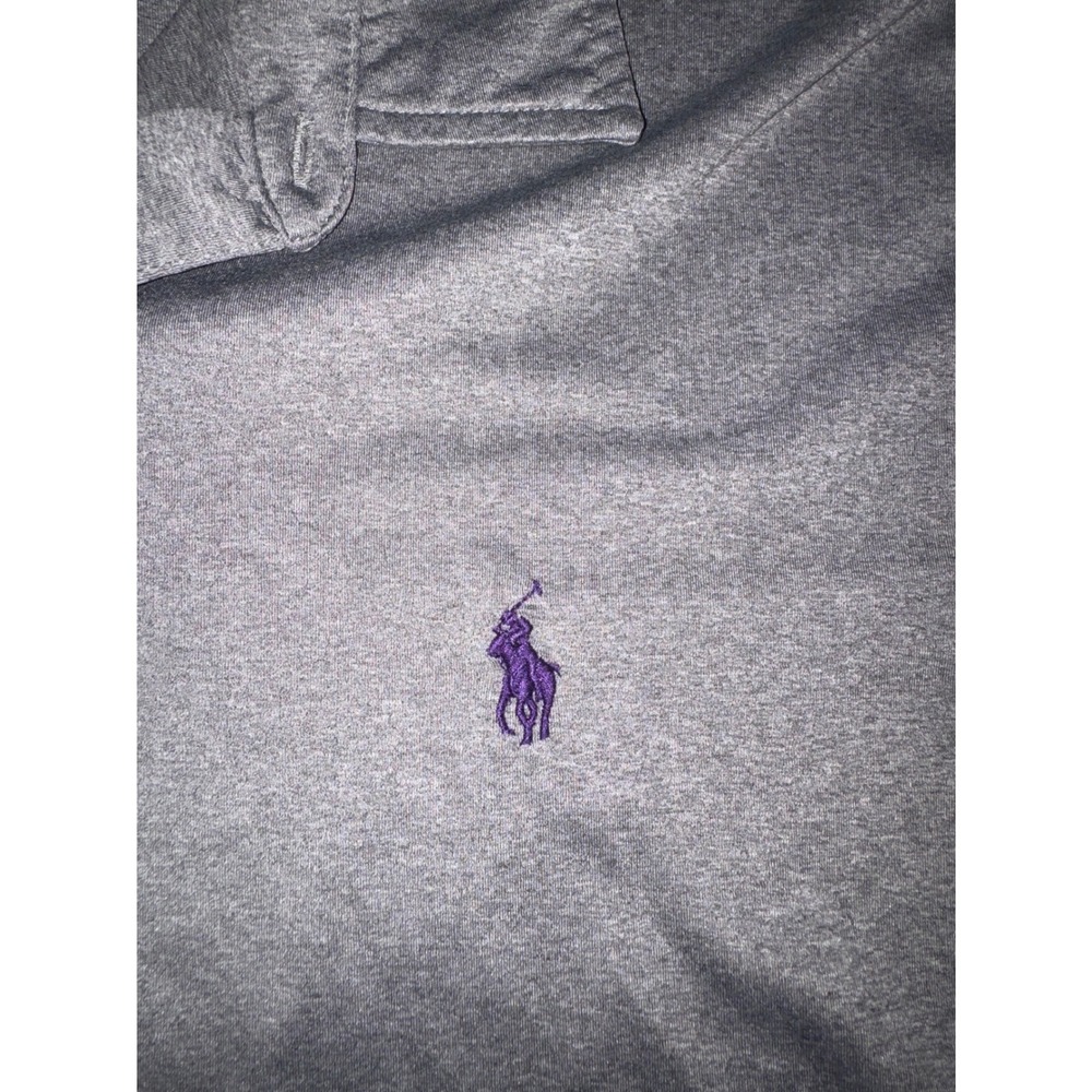 Polo Ralph Lauren Mens XL Gray Heather Performance Short Sleeve Polo Shirt - Picture 5 of 5